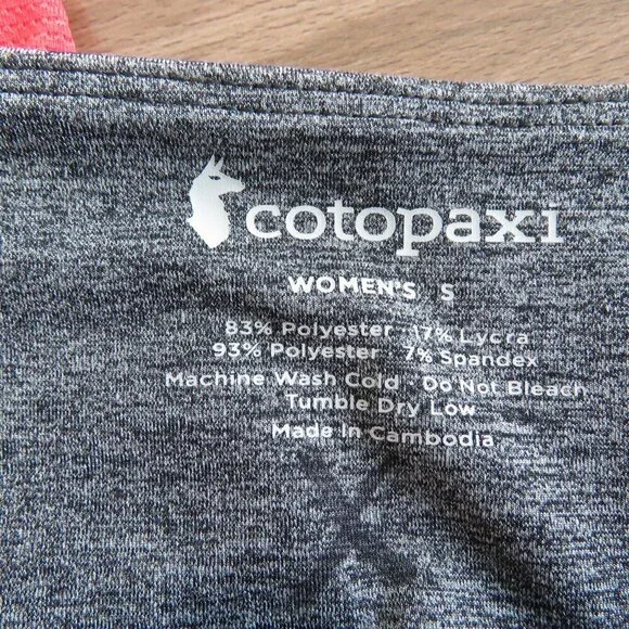 COTOPAXI Wazimu Leggings Tights in Gray Orange Outdoor Gorpcore Sport - Size S - Picture 14 of 14